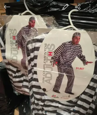 Pack 2 Disfraces Preso Adulto