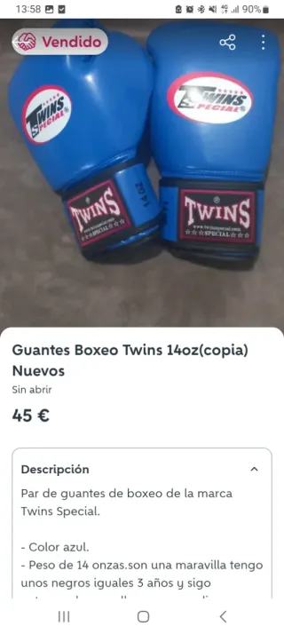 Guantes de boxeo Twins 14 oz (copia)