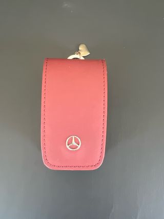 Funda Llave ORIGINAL Mercedes Benz Cuero Burdeos