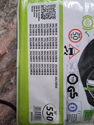 Cadenas textiles para nieve DRIVETEX