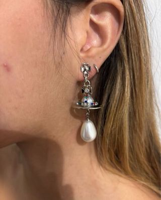 Pendientes Vivienne Westwood Plata Perla