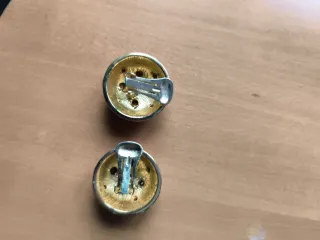 Coppia orecchini clip vintage bigiotteria