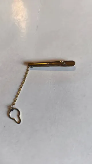 Fermacravatta vintage argento 925 dorato