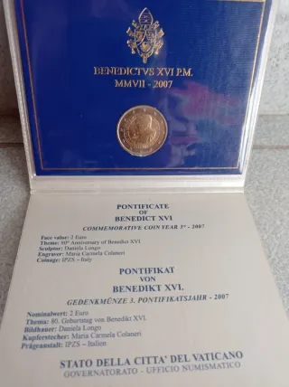 Vaticano 2007 2 euros conmemorativos