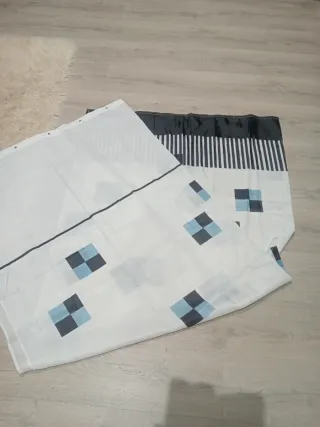 Cortina de ducha cuadros 180x200