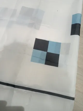 Cortina de ducha cuadros 180x200