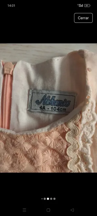 Vestido de niña rosa