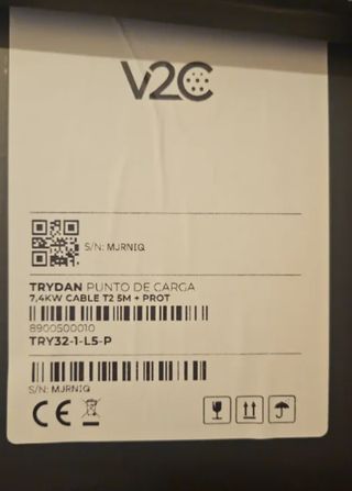 Cargador V2C Trydan e-Charger 7,4 Kw monofasico