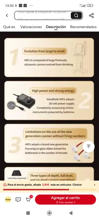 Máquina HIFU 7D Nueva