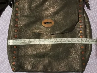 Borsa zaino in similpelle verde