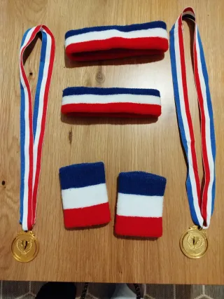 Lote Accesorios Deportivos Bandas y Medallas