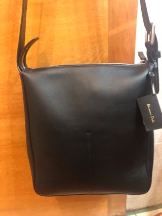 Bolso Massimo Dutti Negro, mide 18/28cm