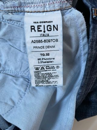 Jeans REIGN Italia Uomo Prince Denim Taglia 32