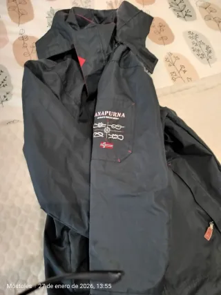 Chaqueta Impermeable Anapurna Azul Marino y Roja