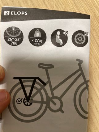 Cesta Bicicleta Decathlon Negra