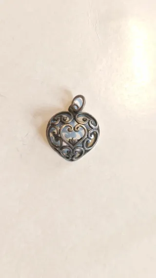 Ciondolo Cuore Argento 800 Vintage