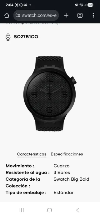 Reloj Swatch Negro