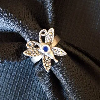 Anello farfalla vintage argento 925