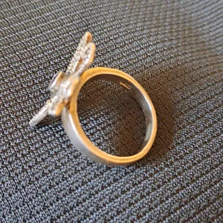 Anello farfalla vintage argento 925