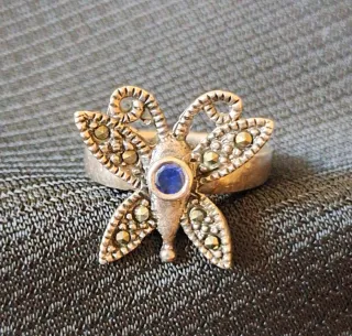 Anello farfalla vintage argento 925