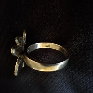 Anello farfalla vintage argento 925