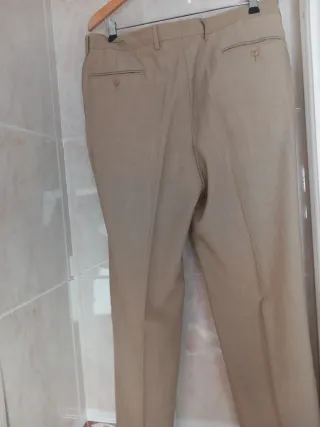 Pantalón Lana Emidio Tucci Talla 48 Beige