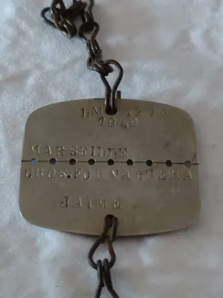 Placa militar identificativa soldado frances