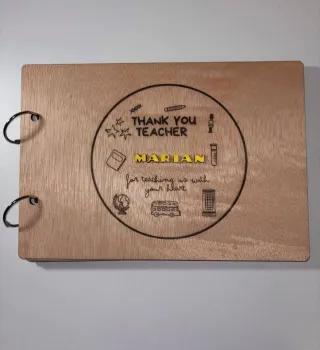 Álbum de fotos madera personalizado