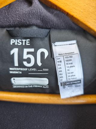 Chaqueta de esquí Wedze verde niño