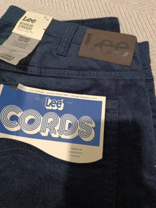 Pantalón Lee 19Rcaoi pana Azul Talla 36/30 nuevos