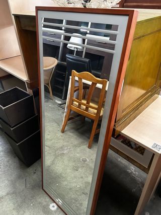 Espejo Marco Madera y Metal