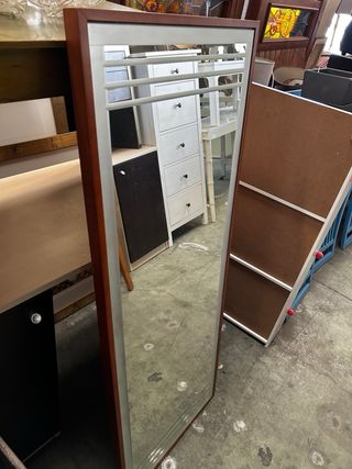 Espejo Marco Madera y Metal