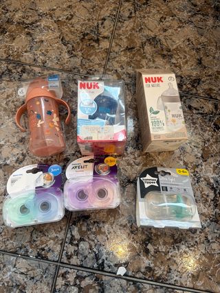 Lote Biberones y Chupetes NUK, Philips Avent, Tomm