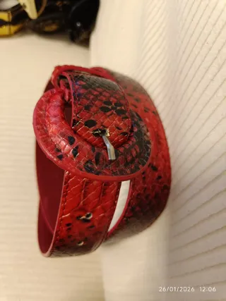 Cinturón de cuero trenzado mujer