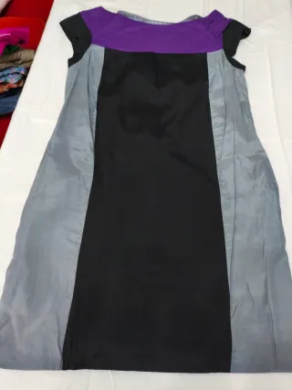 Vestido Talla 40-42 Negro/Gris