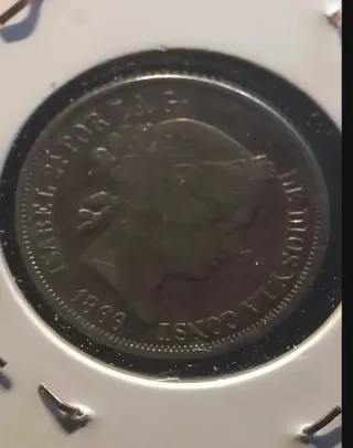 Isabel II 1866 40 céntimos plata