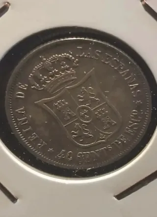 Isabel II 1866 40 céntimos plata