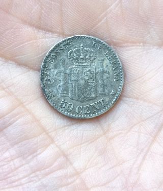 50 CENTIMOS ALFONSO XII ESPAÑA MONEDA