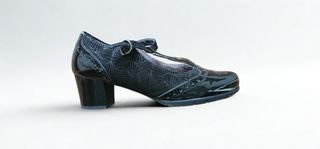 Zapatos Pitillos Tacón Ancho Negro
