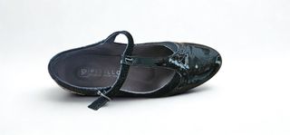 Zapatos Pitillos Tacón Ancho Negro