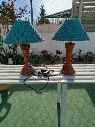 Lámparas de ratán y mimbre
