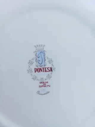 Vajilla española cerámica azul y blanca