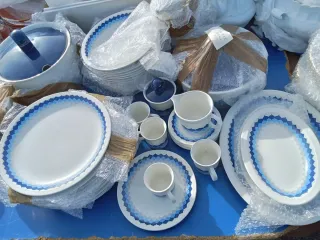 Vajilla española cerámica azul y blanca