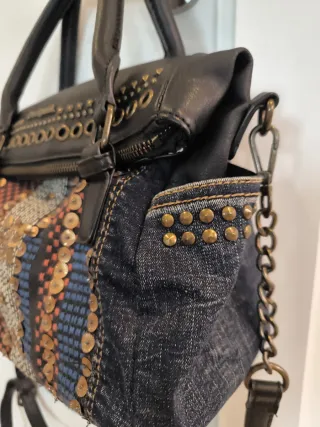 Bolso Desigual Negro Multicolor