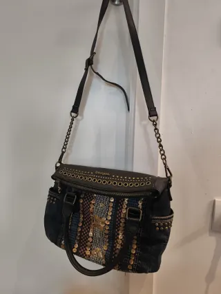 Bolso Desigual Negro Multicolor