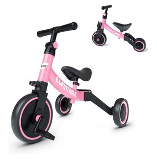 Triciclo infantil multifunción rosa super precio