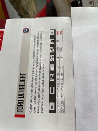 Caña Hart Toro Ultralight 76UL.