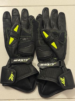 Guantes Moto Seventy Negra y Amarilla