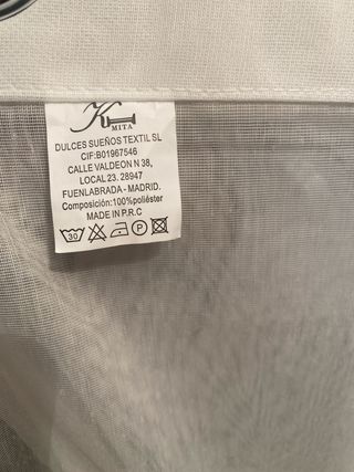 Cortina con ramo plateado 105cm