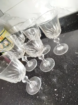 Lote 6 Copas Cristal Talladas